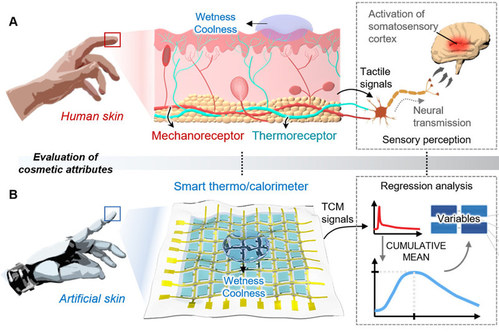 The intelligent tactile sensor co-developed by Amorepacific and UNIST