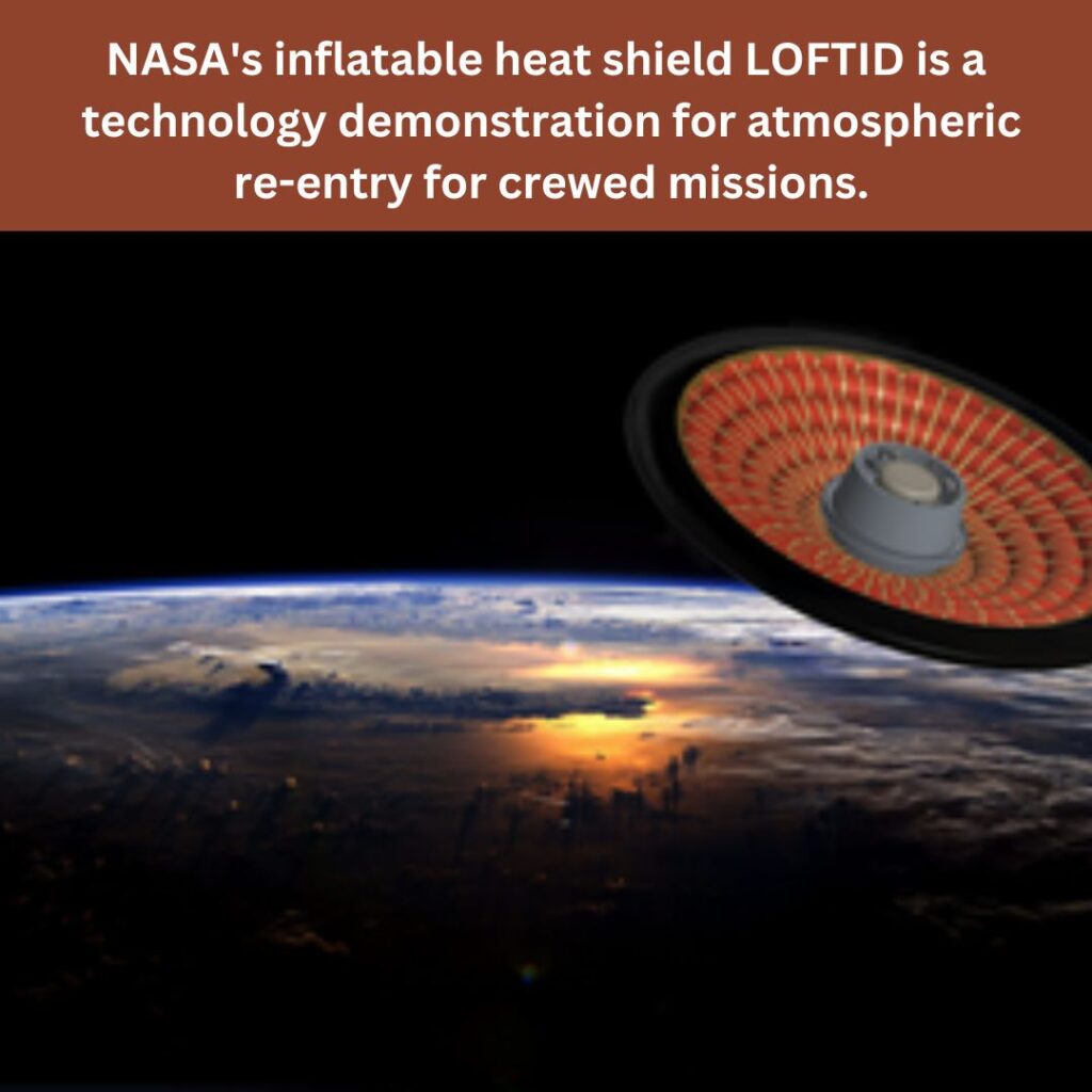 NASA's inflatable heat shield LOFTID Instagram Post