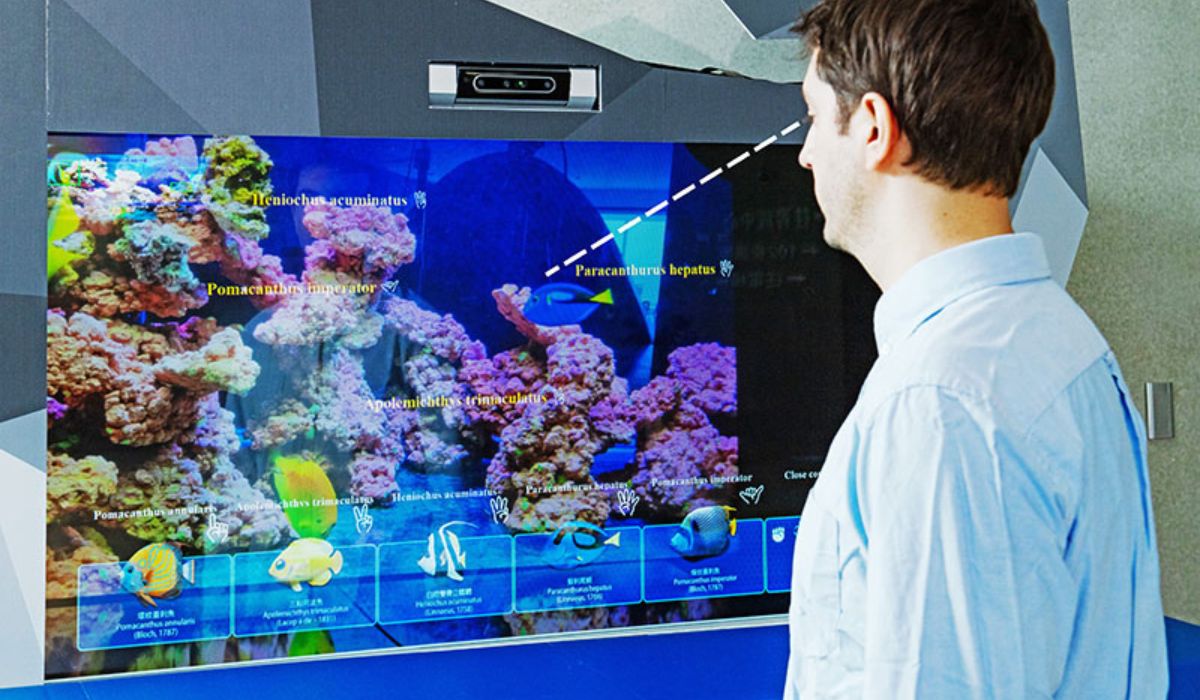 AI Aquarium enables gaze tracking