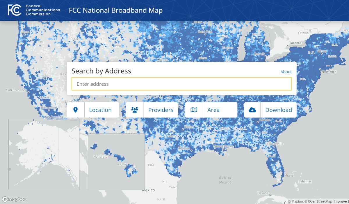 FCC National Broadband Map